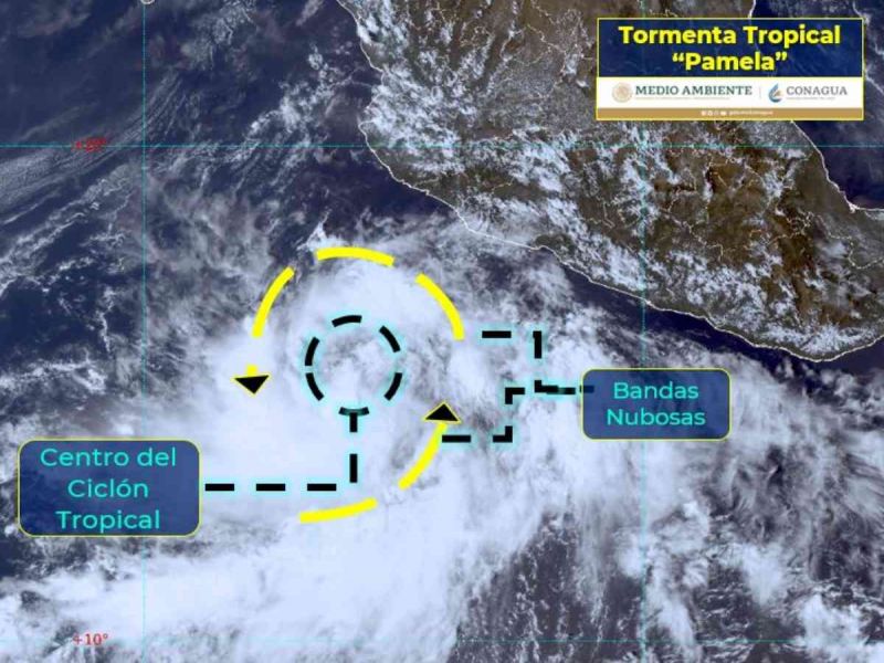 Se forma la tormenta tropical ‘Pamela’ frente a las costas de Colima y Jalisco